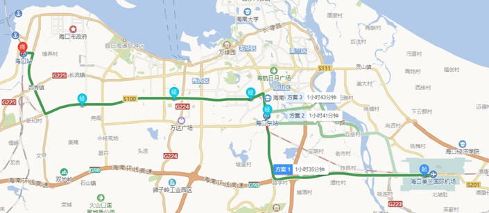 海口美兰机场怎么乘坐市域列车,高铁?